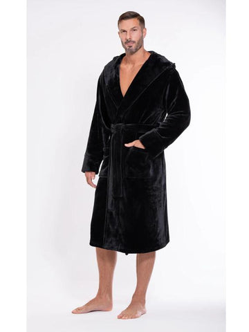 Unisex Luxury Shawl Collar Bathrobe – Soft Microfiber faleece,