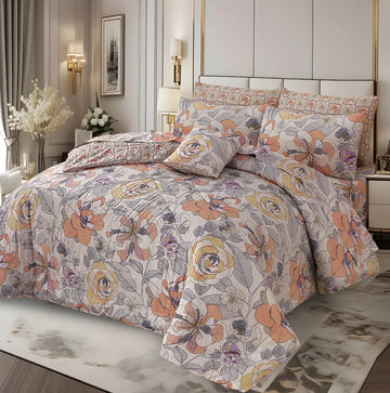 7Pc Printed Comforter Set