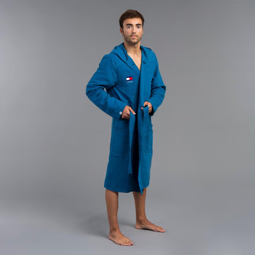 Tommy Hilfiger Cotton Pool Bathrobe | Soft & Absorbent